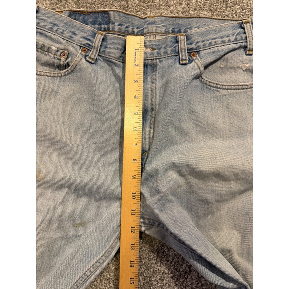 VTG Levi's 505 Regular Fit Straight Leg Mens Jeans 36x32 Light Wash Denim 90's * - Picture 6 of 16